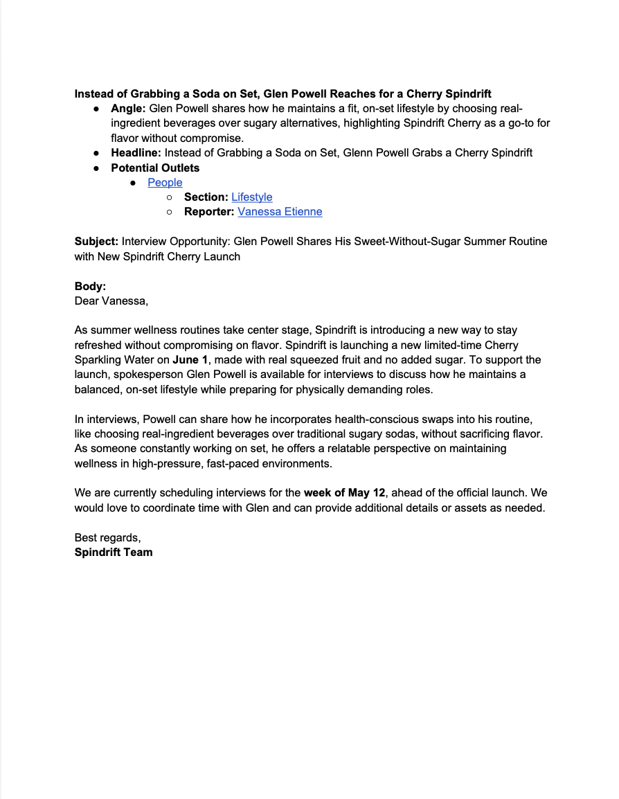 Spindrift Email Pitch Preview