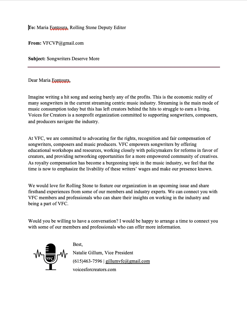 Client Media Pitches Preview
