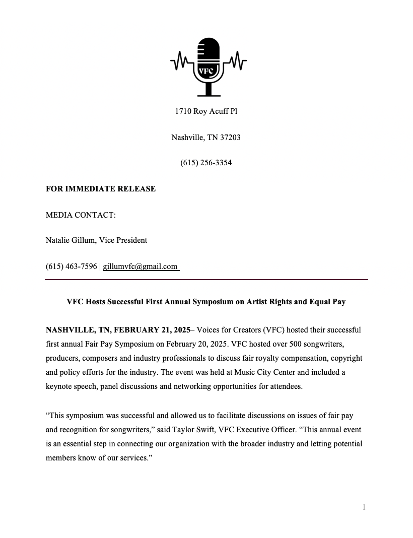 Client Press Release Preview